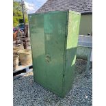 ALLIED INDUSTRIAL GRENN METAL CABINET APPROX 77CM X 40CM 140CM HIGH