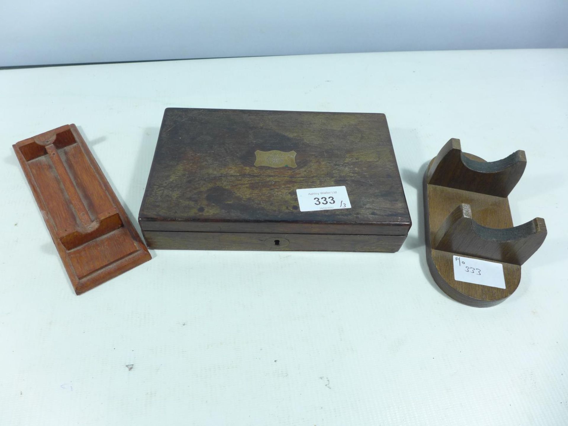 A CASED SET OF DRAWING INSTRUMENTS, SUITABLE FOR TURNING INTO A SMALL PISTOL BOX, DEPTH 12CM, HEIGHT