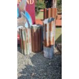 4 X GALVANISED PLANTERS APPROX TALLEST 90CM
