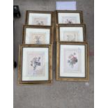 AN ASSORTMENT OF FRAMED FLORAL PRINTS