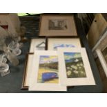 A COLLECTION OF FRAMED AND UNFRAMED PRINTS TO INCLUDE SEA SCENES, PLUS A SIGNED LIMITED EDITION