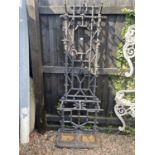 CAST IRON HALL STAND APPROX 180CM HIGH - 60CM WIDE