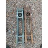 PAIR OF CAST IRON VICTORIAN GATEWAY TOPPERS APPROX 100CM HIGH