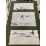 A SET OF SIX BRITISH AEROSPACE PLASTIC PLACEMATS FEATURING DIFFERENT AVRO AIRCRAFT, SIGNED AND DATED