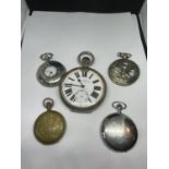 FIVE VARIOUS POCKET WATCHES