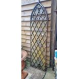 CAST IRON CHURCH WINDOW APPROX 205CM HIGH