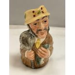 A ROYAL DOULTON DOULTONVILLE TOBY JUG FRED FLY FISHERMAN D. 6742