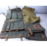 A CANVAS BAG DATED 1943, AND A LARGE GUN CLEANING KIT (2)