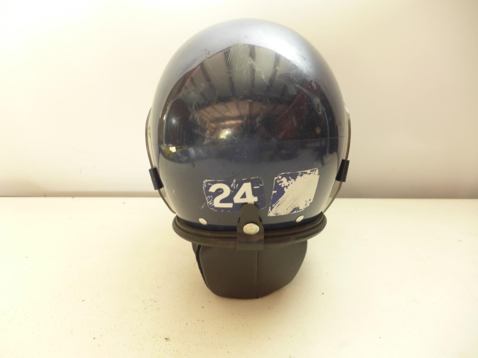 A POLICE RIOT HELMET AND FACE SHIELD - Image 2 of 4