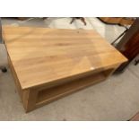 A MODERN OAK TWO TIER COFFEE TABLE, 51" X 28"