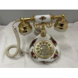 AN 'OLD COUNTRY ROSES' TELEPHONE, WORKING ORDER AT TIME OF CATALOGUING