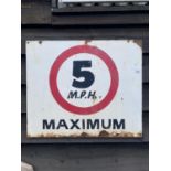 5MPH SIGN APPROX 60CM X 50CM