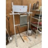 A VINTAGE LISTER MILK PLATE COOLER SYSTEM WITH HEADER TROUGH AND HANGING FRAME