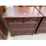 A HAMMONDS OF ENGLAND CHEST OF TWO SHORT AND TWO LONG DRAWERS, 29" WIDE