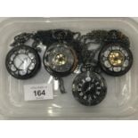 FOUR VINTAGE STYLE POCKET WATCHES