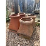 4 X CHIMNEY POTS