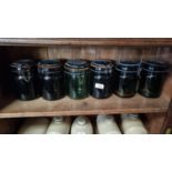 APPROX 6 GLASS KILNER JARS