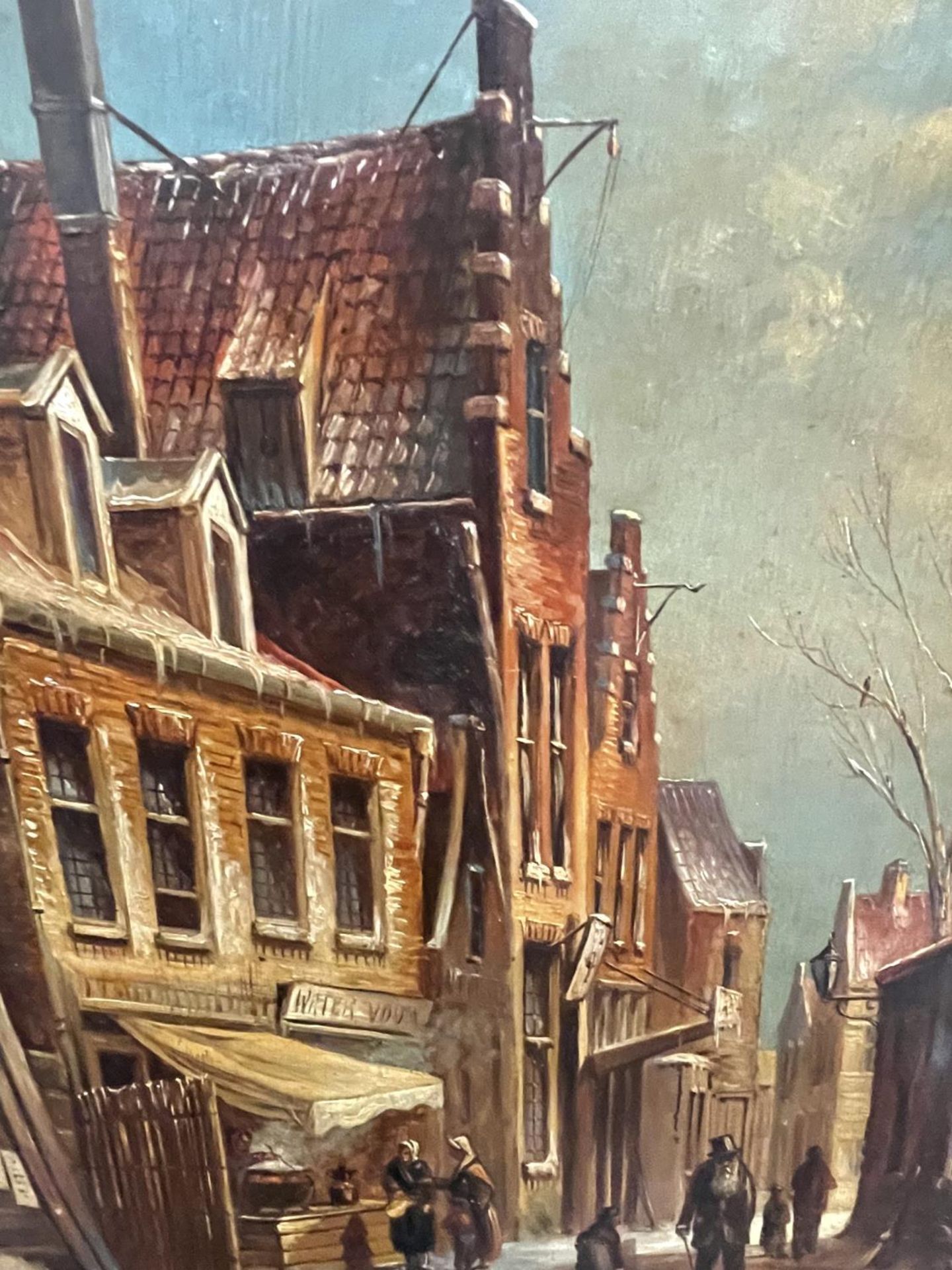 A FRAMED OIL ON BOARD OF A STREET SCENE SIGNED ANDREAS MEIJER - Image 3 of 3