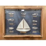 A FRAMED NAUTICAL KNOT TEACHING AID