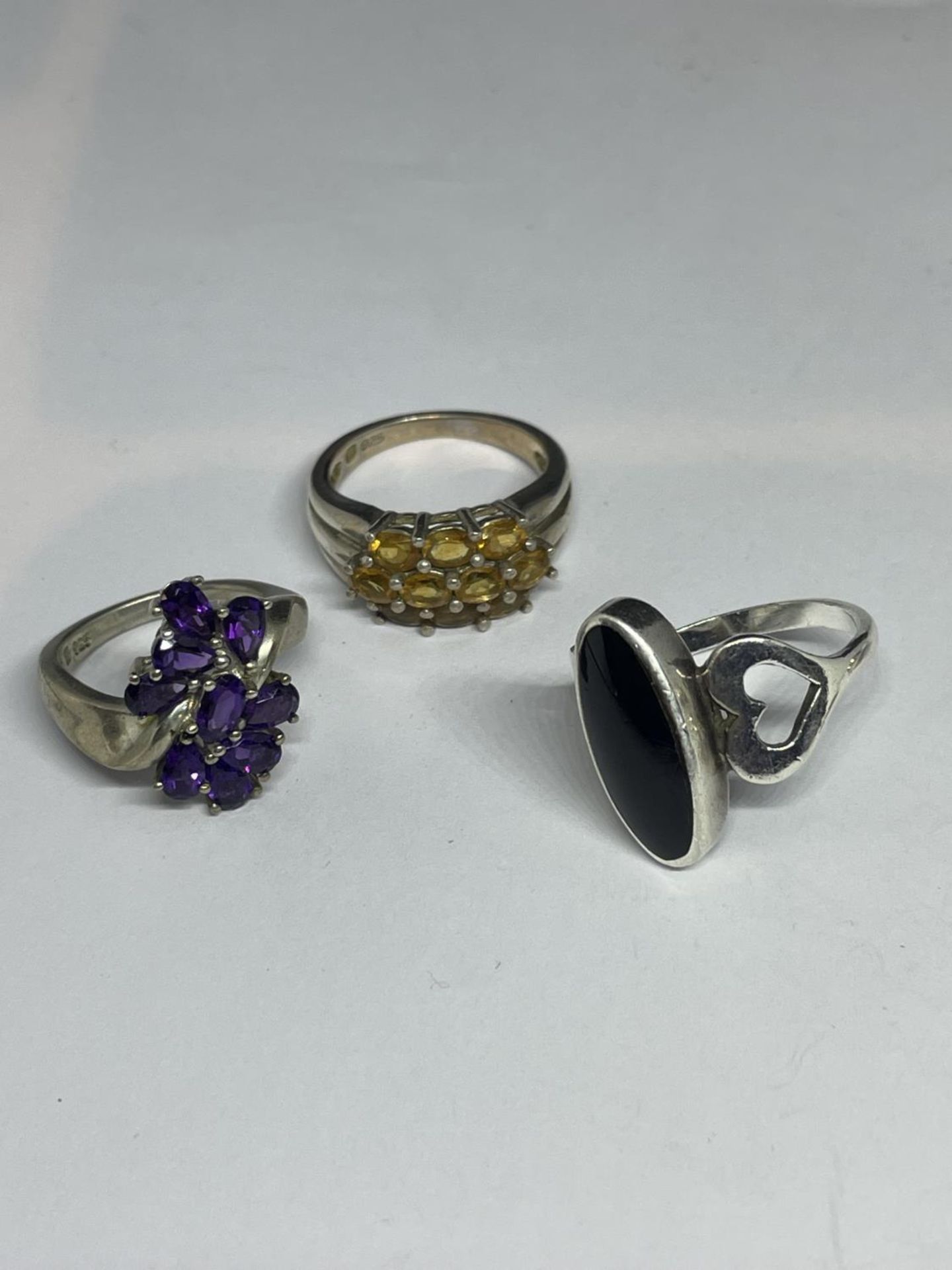 FIVE MARKED SILVER RINGS - Image 2 of 3