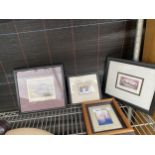 FOUR VINTAGE FRAMED PRINTS OF LANDSCAPES