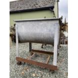 VINTAGE GALVANISED SINK/PLANTER - ON FRAME APPROX 82CM X 60CM - 88CM HIGH