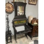 REFURBISHED VICTORIAN CAST IRON WASH STAND APPROX 65CM X 50CM - 180CM HIGH
