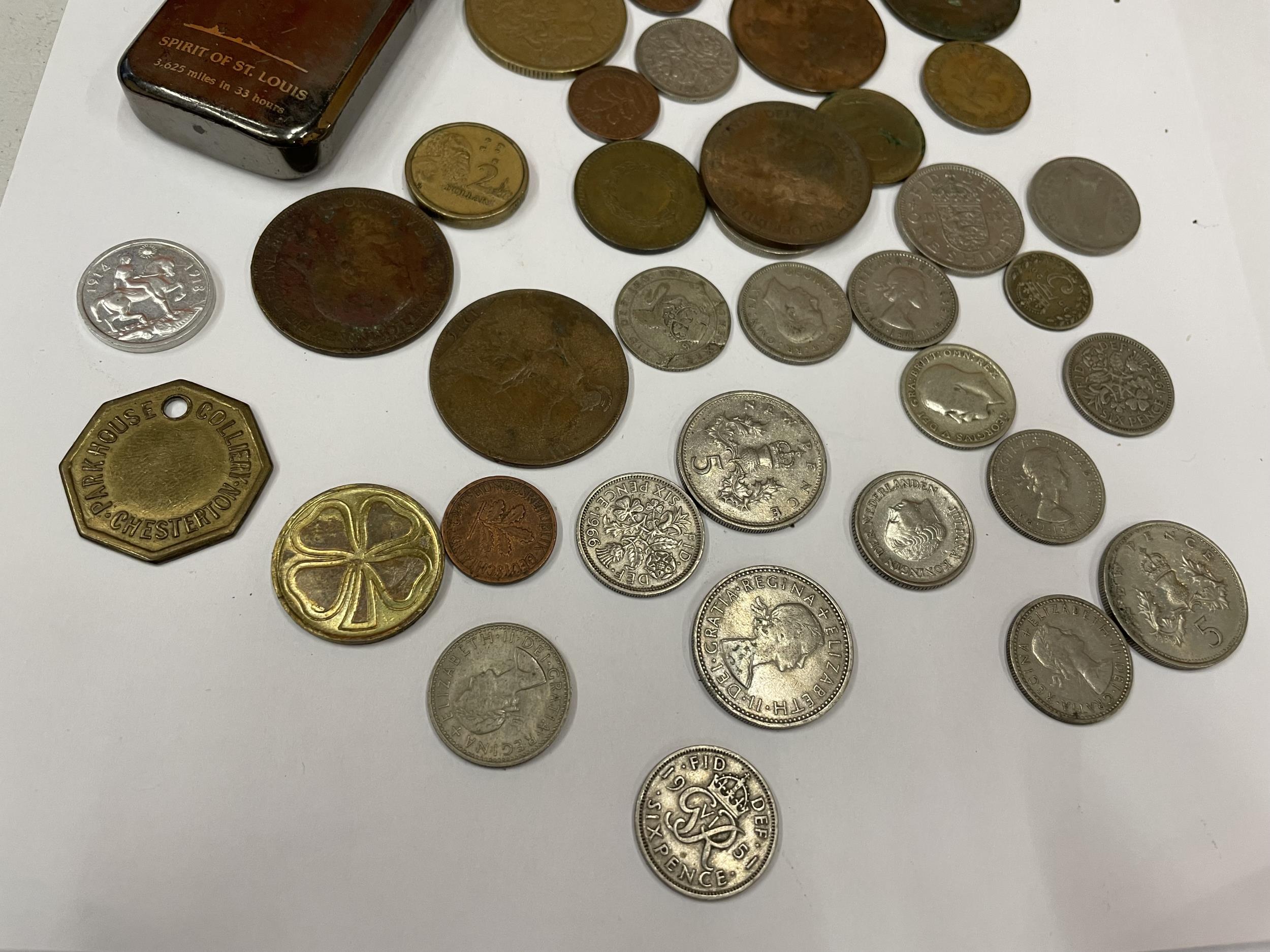 VARIOUS COINS, A LIGHTER, CLAMP, COLLERY TOKEN ETC - Image 2 of 5