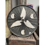 ORIGINAL CAST IRON WINGED WHEEL PLAQUE FOR THE CYCLISTS TOURING CLUB - CTC APPROX 60CM