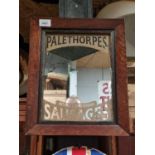 PALETHORPES ROYAL CAMBRIDGE SAUSAGE MIRROR ADVERTISEMENT SIGN APPROX 32CM X 39CM