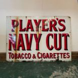 LARGE PLAYERS NAVY CUT ENAMEL SIGN APPROX 108CM X 154CM