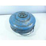 AN INERT BLUE PAINTED LAND MINE, 35CM DIAMETER