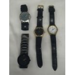 FOUR WRISTWATCHES TO INCLUDE SEKONDA, WORKING AT TIME OF CATALOGUING