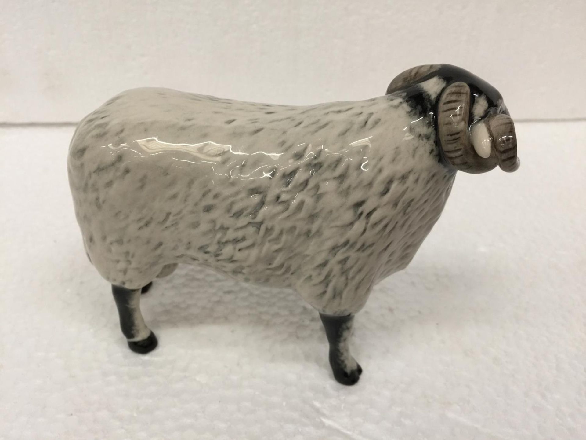 A JOHN BESWICK BLACK FACED EWE - 14CM WIDE X 12CM - Image 2 of 5