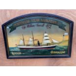 A VINTAGE STYLE WOODEN 'PENINSULAR STEAM NAVIGATION CO.' SIGN