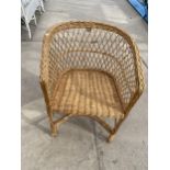 A MODERN WICKER CONSERVATORY CHAIR