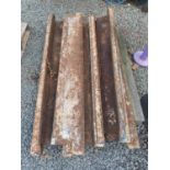 6 X VICTORIAN CAST IRON WINDOWSILLS APPROX - 158CM X 24CM