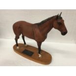 A BESWICK FINE ART MODEL OF 'NIJINSKY' 1970 TRIPLE CROWN WINNER ON A PLINTH