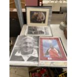 TWO ARTISTS ALBUMS OF SIGNED MANCHESTER UNITED MEMORABILIA