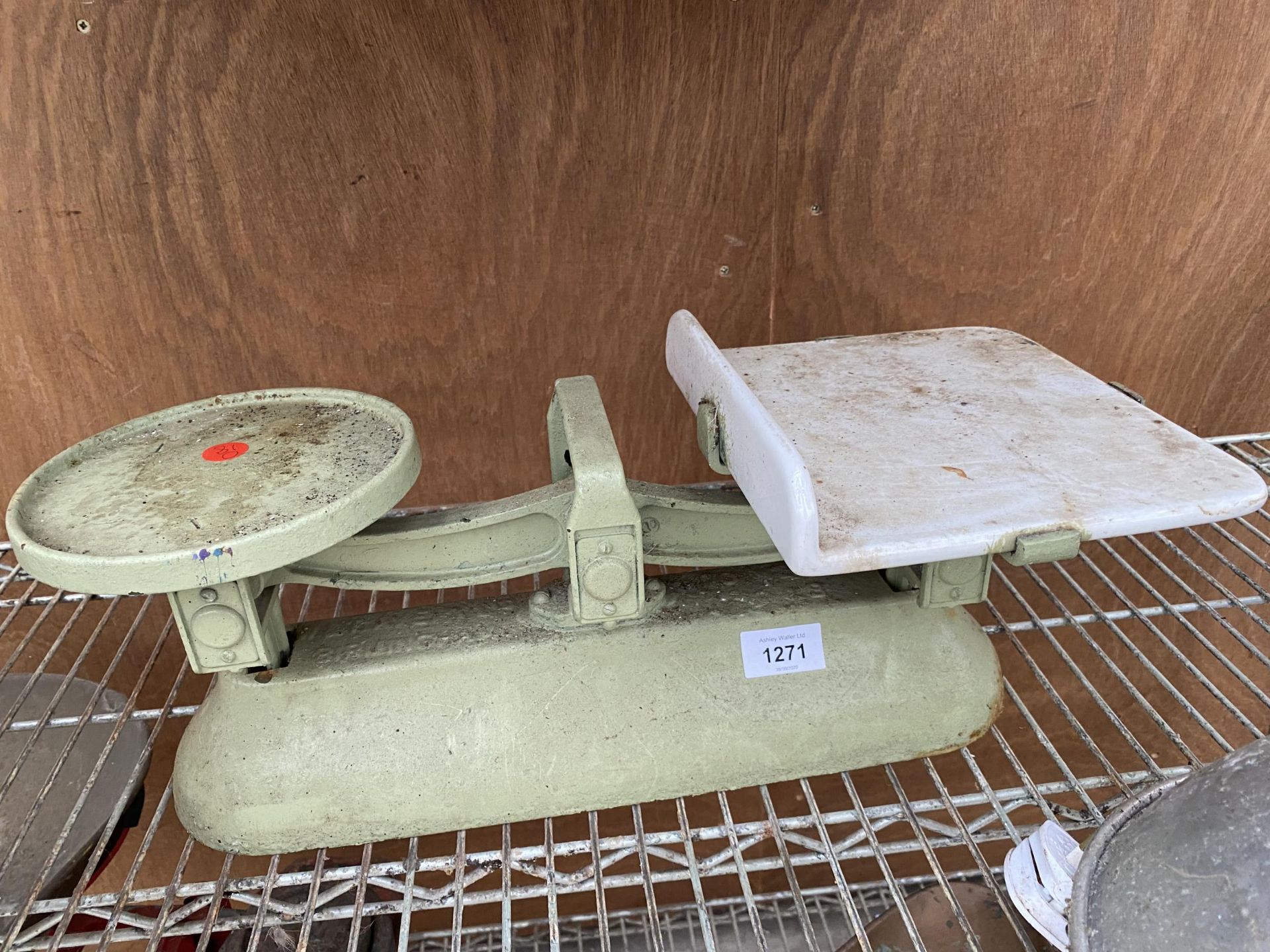 A SET OF VINTAGE KITCHEN BALANCE SCALES