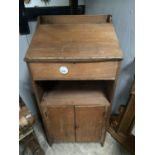 PINE WRITING SLOPE CUPBOARD APPROX 62CM X 50CM - 130CM HIGH