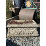 COMPOSITE STONE TROUGH APPROX 55CM X 25CM - 30CM HIGH