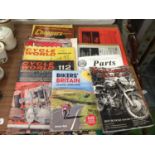 SIX VINTAGE AMERICAN MOTORCYCLE MAGAZINES TO INCLUDE - CHOPPERS AND CYCLE WORLD FROM THE 1960'S