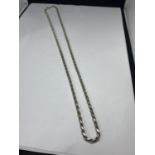 A SILVER NECKLACE LENGTH 24 INCHES