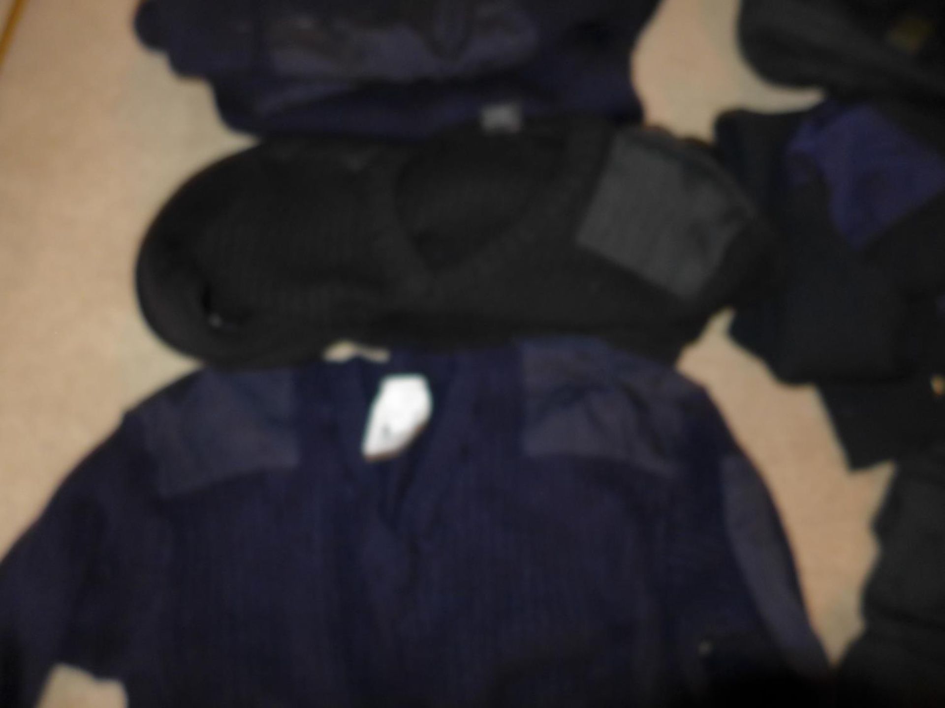 SIX ROYAL NAVY BLUE PULLOVERS, UTILITY WATERPROOF JACKET ETC - Image 3 of 6