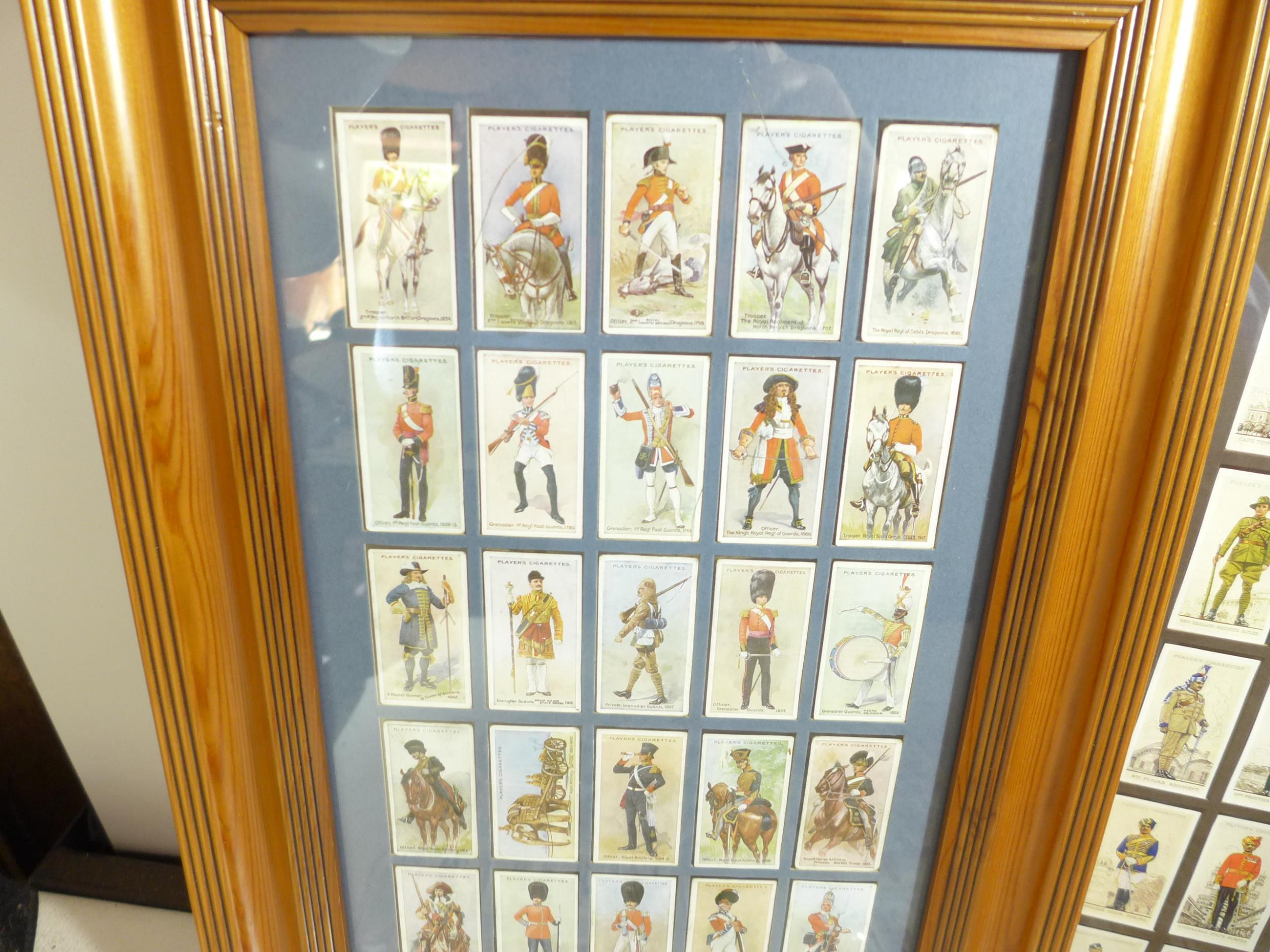 TWO FRAMED PLAYERS CIGARETTE CARDS RELATING TO THE MILITARY, PLUS VARIOUS SIMILAR SUBJECT SHEETS - Image 2 of 6