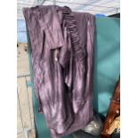 A PAIR OF MODERN PURPLE CURTAINS