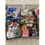 AN ASSORTMENT OF HOUSEHOLD CLEARANCE ITEMS TO INCLUDE GLASS WARE AND CERAMICS ETC