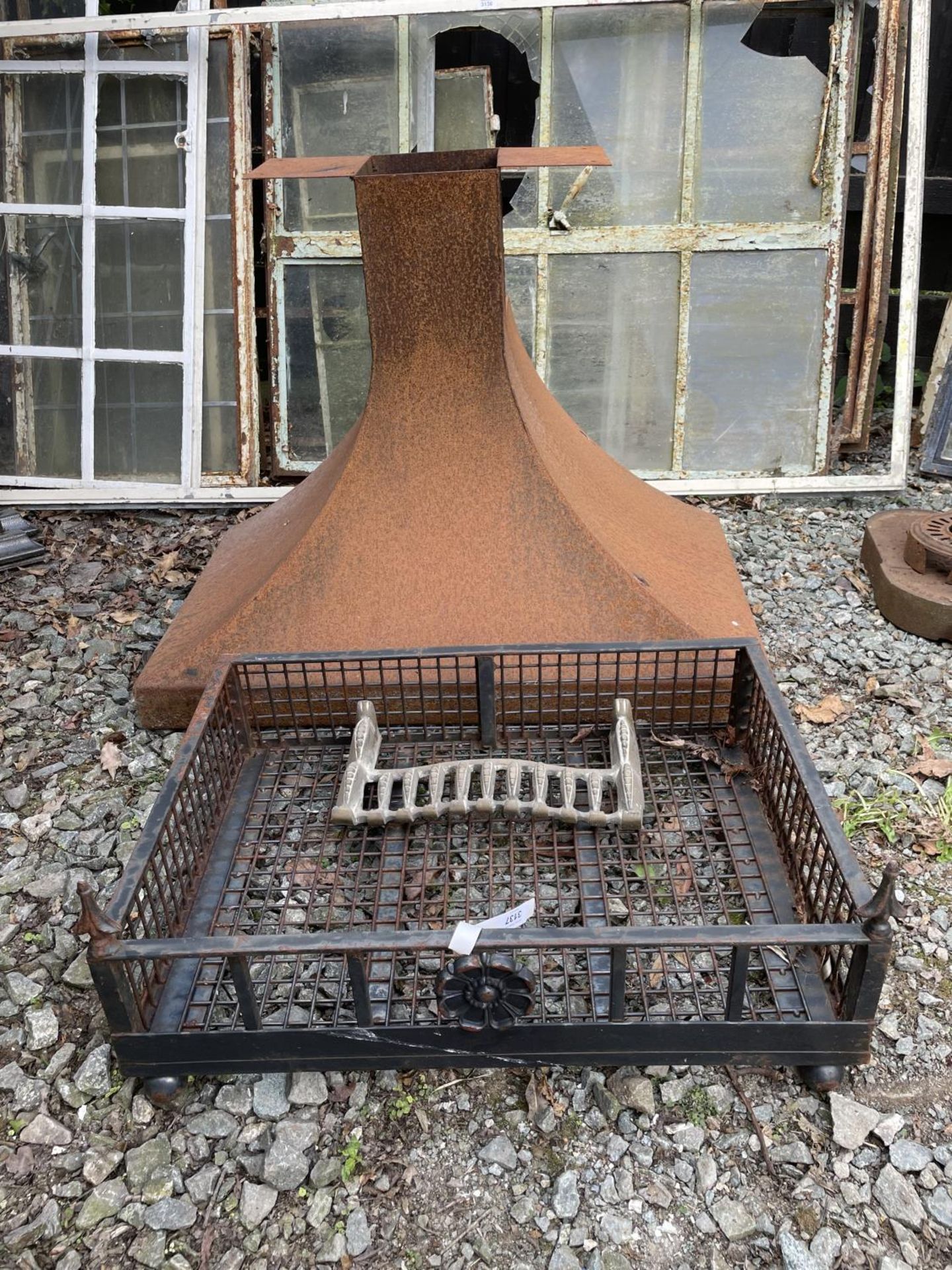 METAL FIRE HOOD + BASKET