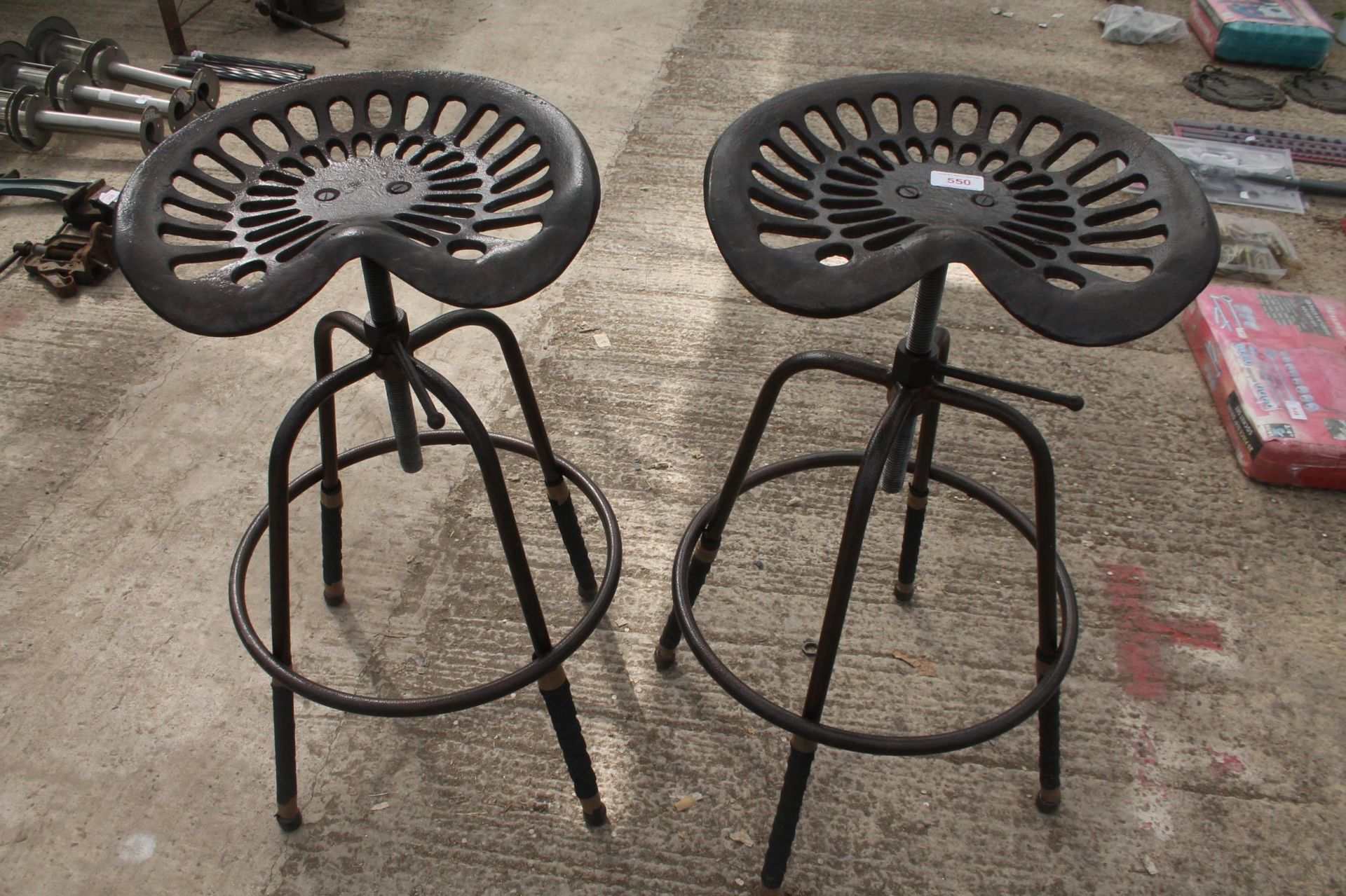 X2 TRACTOR SEAT STOOLS - PLUS VAT